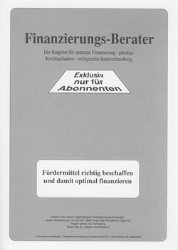 Verlag Norman Rentrop, Fördermittelfinanzierung